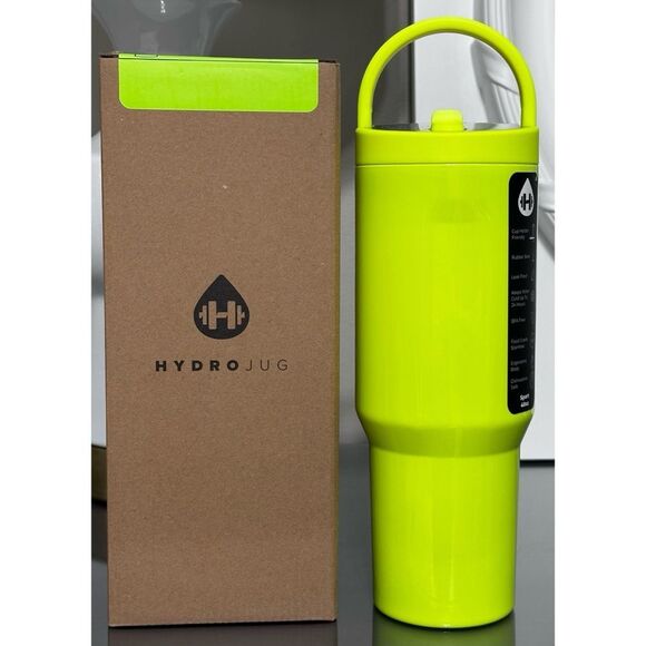 HydroJug 40oz Sport, GLOW NEON YELLOW - Picture 2 of 11